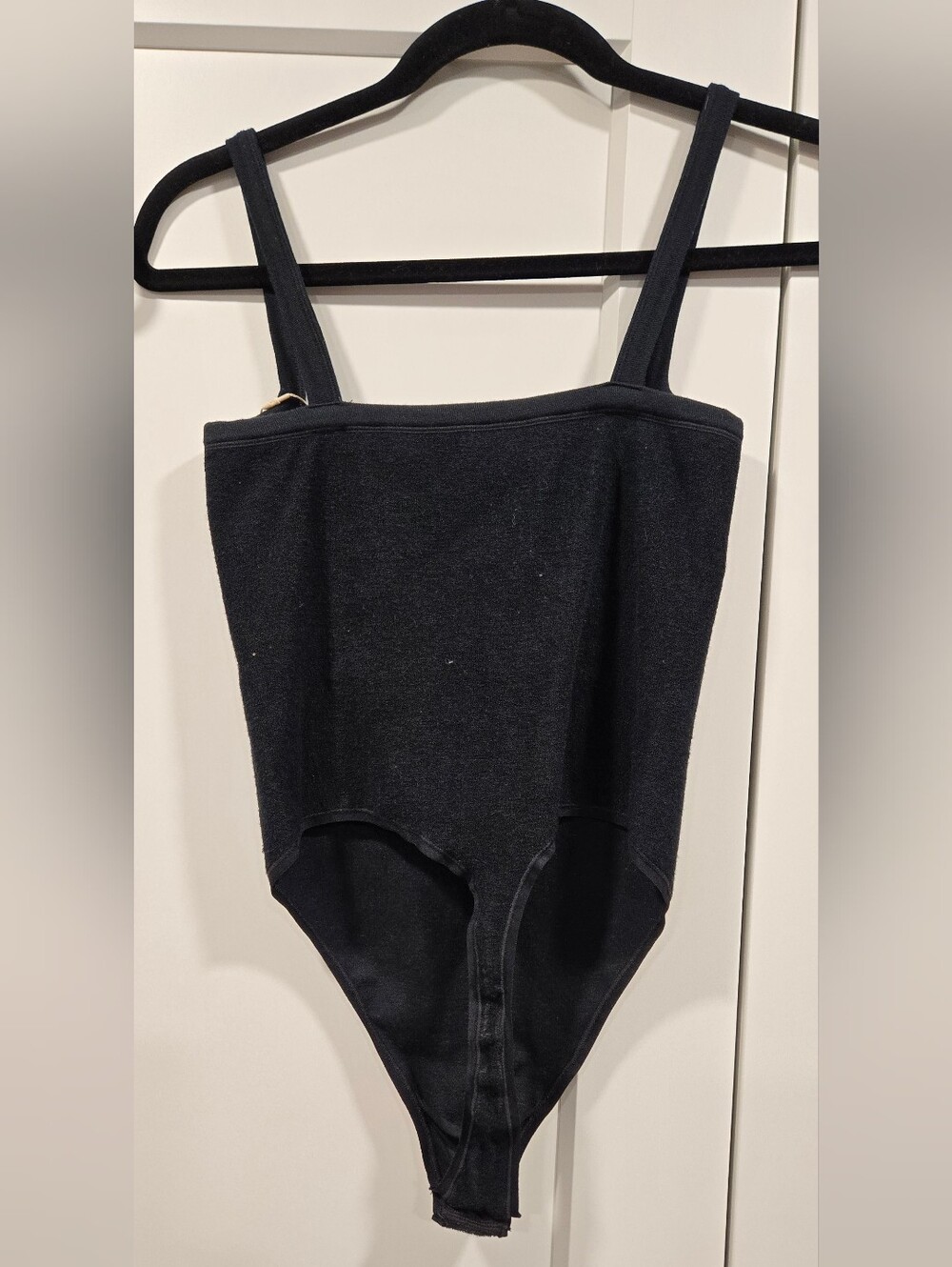 SKIMS Black And Brown Square-Neck Terry Lounge Body Suits (Set Of 2) - Picture 7 of 14